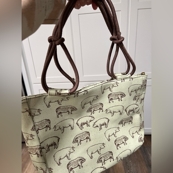 Farmhouse is my Style canvas Country Pigs Handbag "NEW" - Picture 14 of 14